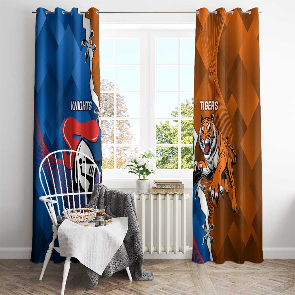 Knights and Tigers Window Curtain Dynamic Sporty Version