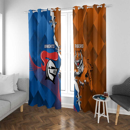 Knights and Tigers Window Curtain Dynamic Sporty Version