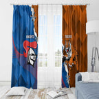 Knights and Tigers Window Curtain Dynamic Sporty Version