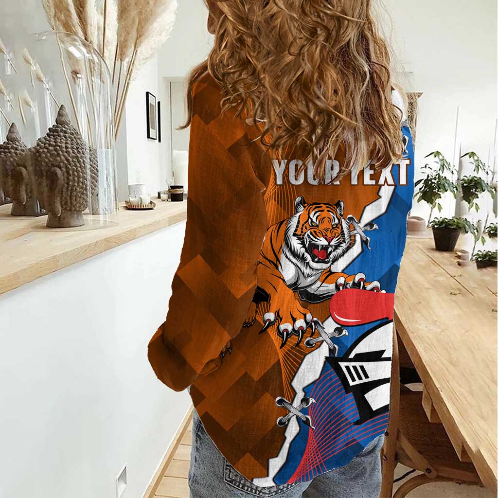 Personalised Knights and Tigers Women Casual Shirt Dynamic Sporty Version