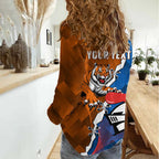 Personalised Knights and Tigers Women Casual Shirt Dynamic Sporty Version