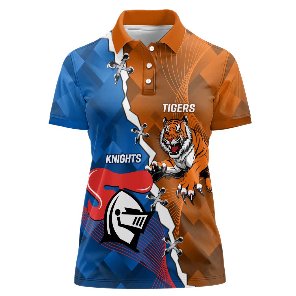 Personalised Knights and Tigers Women Polo Shirt Dynamic Sporty Version