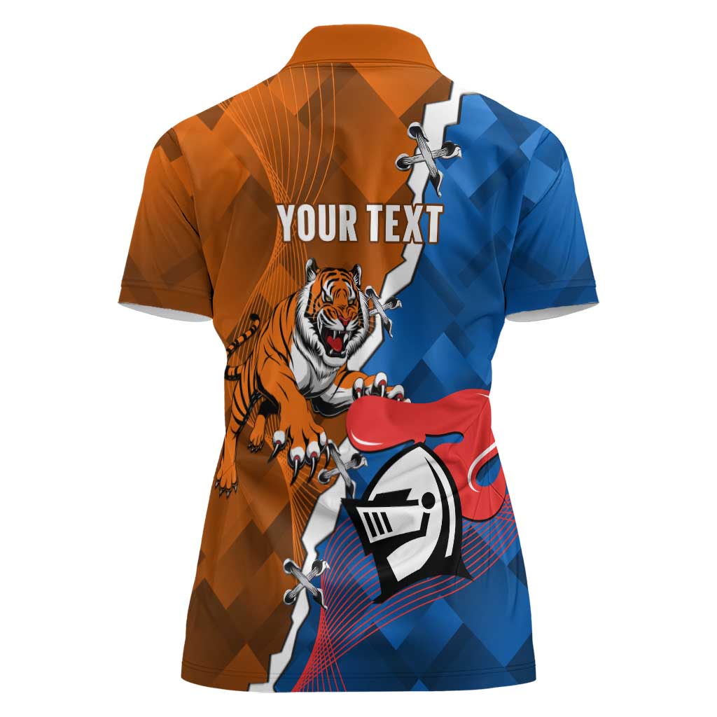 Personalised Knights and Tigers Women Polo Shirt Dynamic Sporty Version