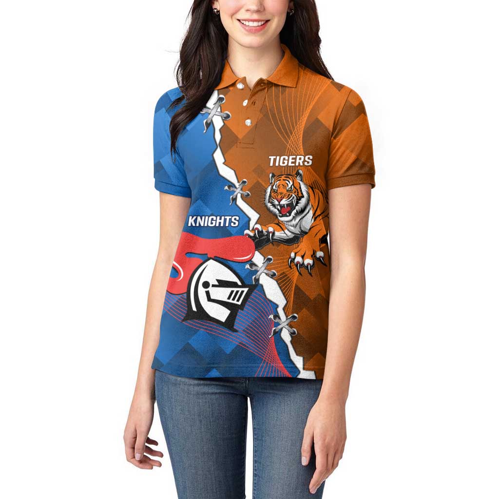 Personalised Knights and Tigers Women Polo Shirt Dynamic Sporty Version