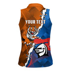 Personalised Knights and Tigers Women Sleeveless Polo Shirt Dynamic Sporty Version