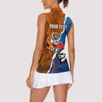 Personalised Knights and Tigers Women Sleeveless Polo Shirt Dynamic Sporty Version