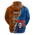 Personalised Knights and Tigers Zip Hoodie Dynamic Sporty Version