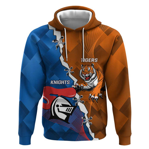 Personalised Knights and Tigers Zip Hoodie Dynamic Sporty Version