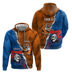 Personalised Knights and Tigers Zip Hoodie Dynamic Sporty Version