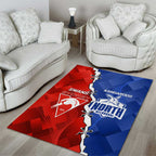 Kangaroos and Swans Area Rug Dynamic Sporty Version