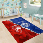Kangaroos and Swans Area Rug Dynamic Sporty Version