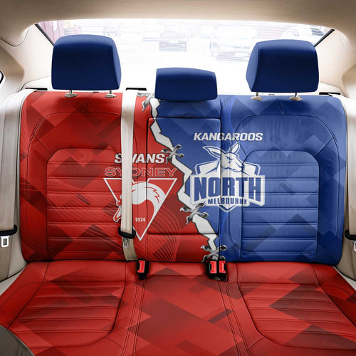 Kangaroos and Swans Back Car Seat Cover Dynamic Sporty Version