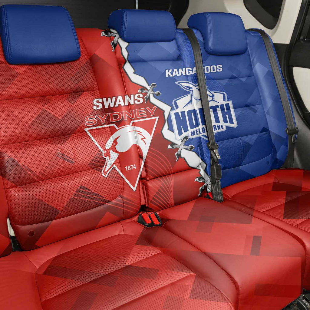 Kangaroos and Swans Back Car Seat Cover Dynamic Sporty Version
