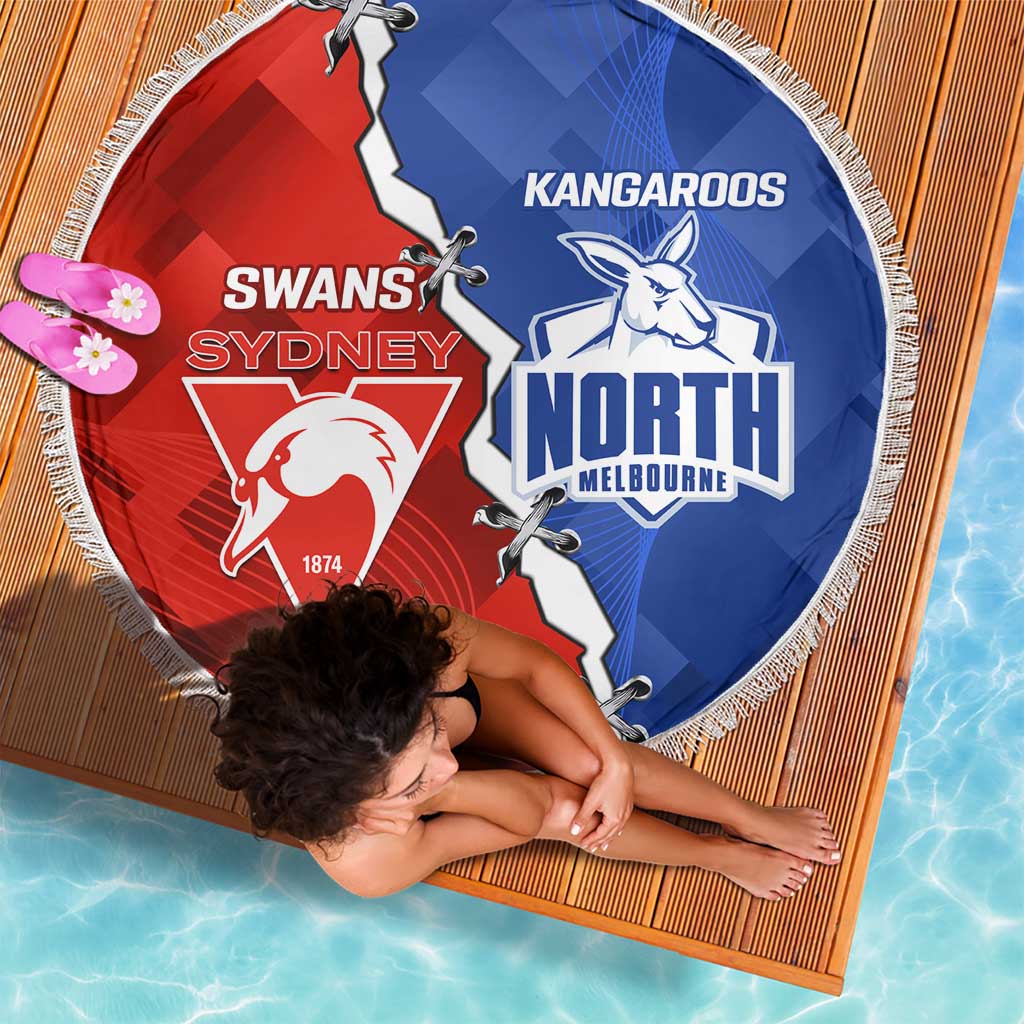 Kangaroos and Swans Beach Blanket Dynamic Sporty Version