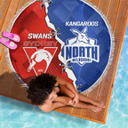 Kangaroos and Swans Beach Blanket Dynamic Sporty Version
