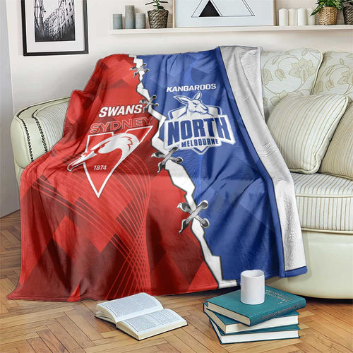 Kangaroos and Swans Blanket Dynamic Sporty Version