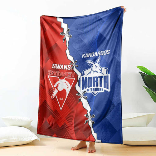 Kangaroos and Swans Blanket Dynamic Sporty Version