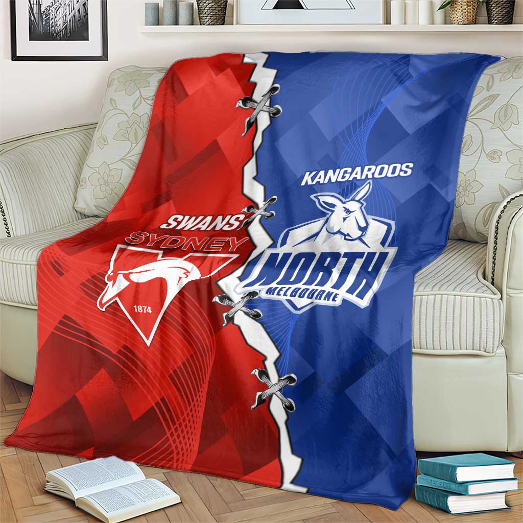Kangaroos and Swans Blanket Dynamic Sporty Version