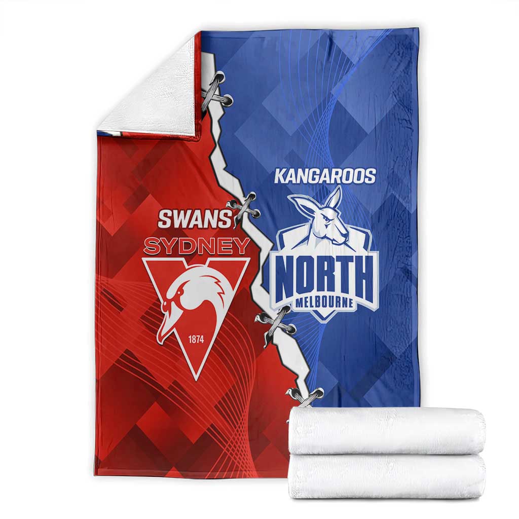 Kangaroos and Swans Blanket Dynamic Sporty Version