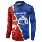Personalised Kangaroos and Swans Button Sweatshirt Dynamic Sporty Version