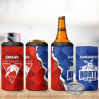 Kangaroos and Swans 4 in 1 Can Cooler Tumbler Dynamic Sporty Version