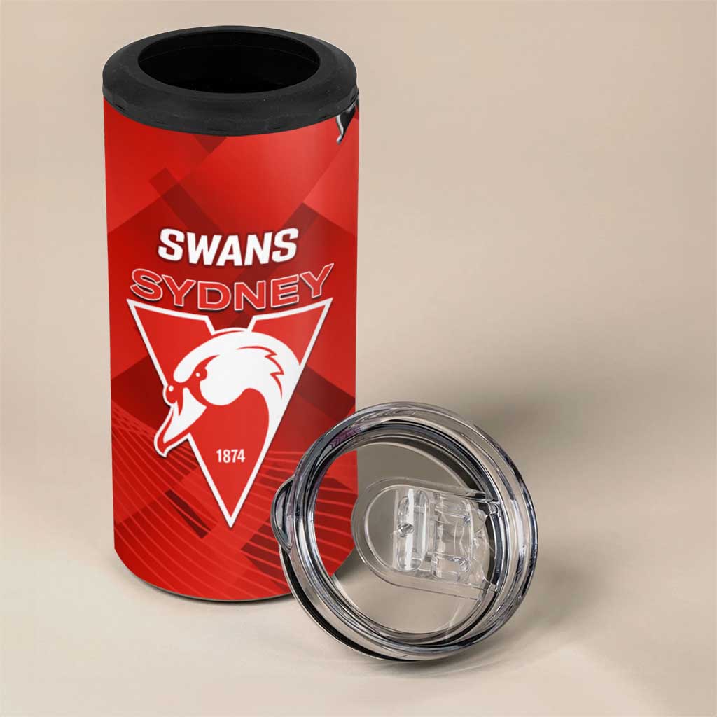 Kangaroos and Swans 4 in 1 Can Cooler Tumbler Dynamic Sporty Version