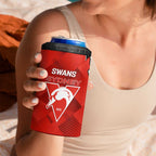 Kangaroos and Swans 4 in 1 Can Cooler Tumbler Dynamic Sporty Version