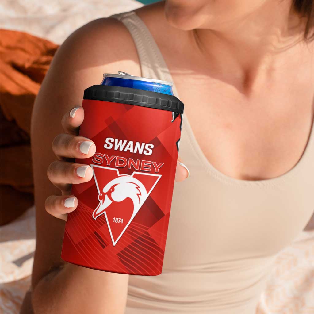 Kangaroos and Swans 4 in 1 Can Cooler Tumbler Dynamic Sporty Version