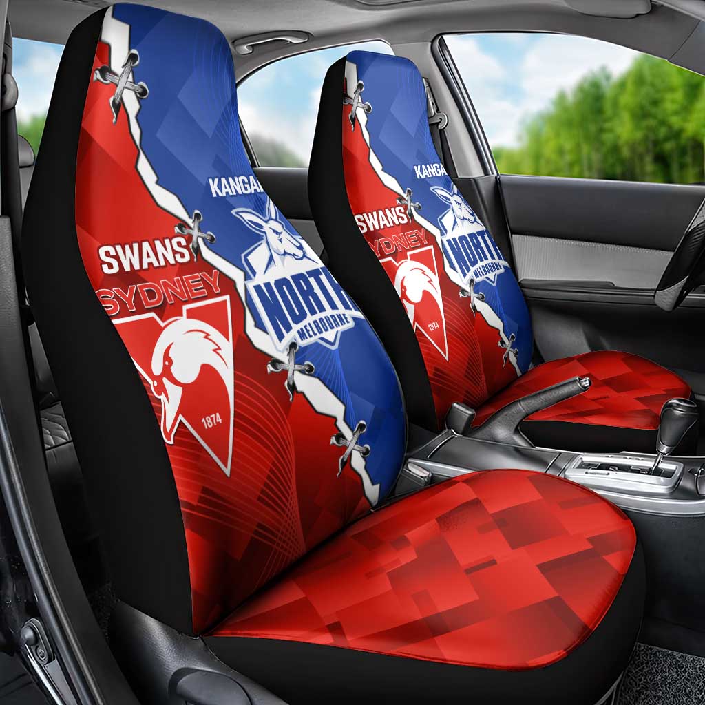 Kangaroos and Swans Car Seat Cover Dynamic Sporty Version