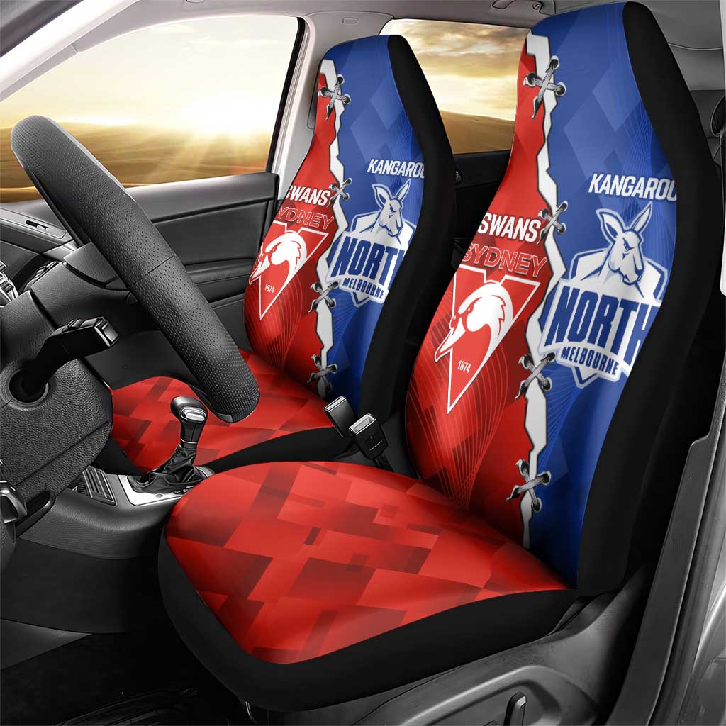 Kangaroos and Swans Car Seat Cover Dynamic Sporty Version