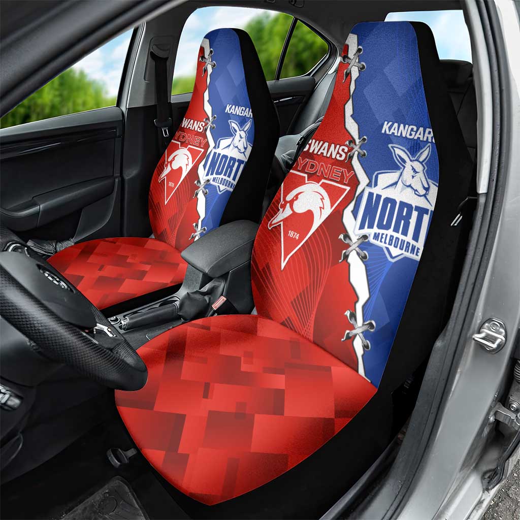 Kangaroos and Swans Car Seat Cover Dynamic Sporty Version