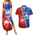 Personalised Kangaroos and Swans Couples Matching Summer Maxi Dress and Hawaiian Shirt Dynamic Sporty Version
