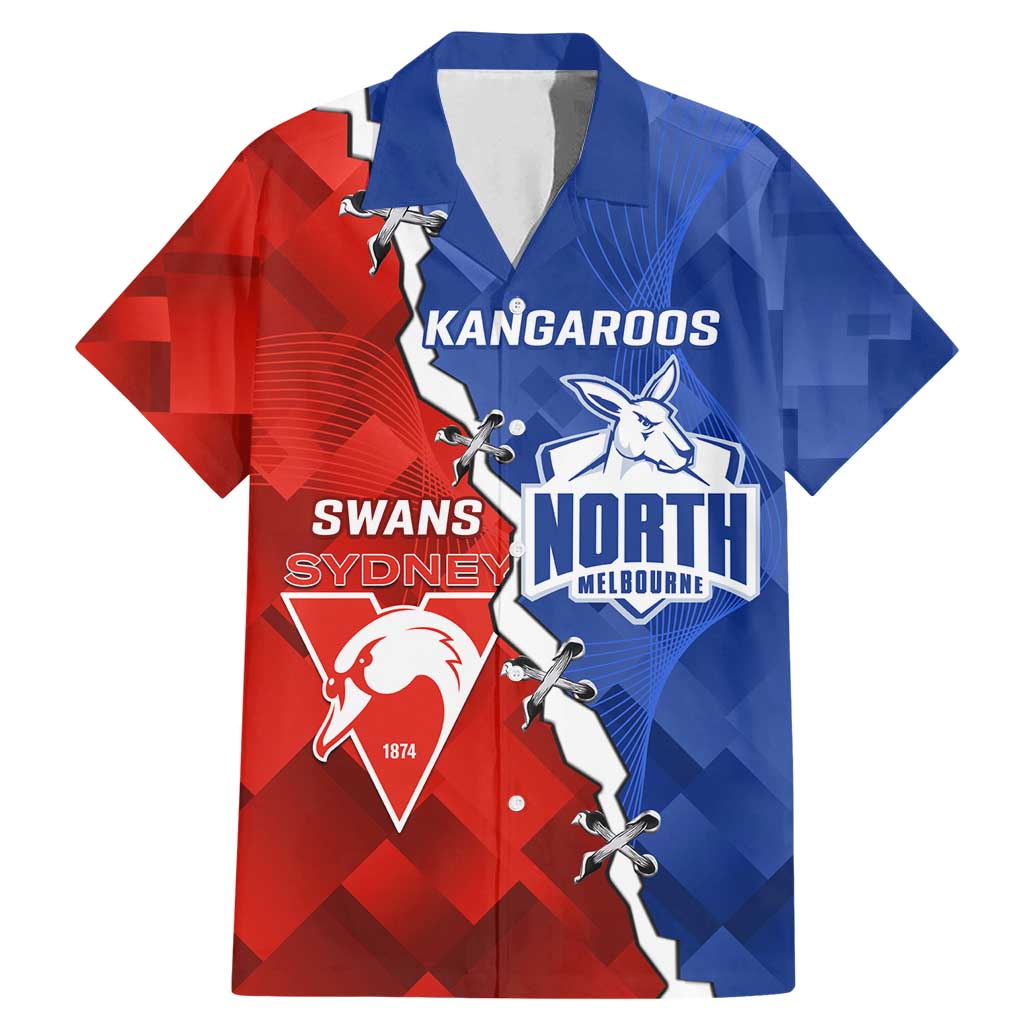Personalised Kangaroos and Swans Family Matching Mermaid Dress and Hawaiian Shirt Dynamic Sporty Version