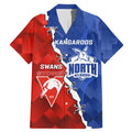 Personalised Kangaroos and Swans Family Matching Mermaid Dress and Hawaiian Shirt Dynamic Sporty Version