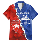 Personalised Kangaroos and Swans Family Matching Mermaid Dress and Hawaiian Shirt Dynamic Sporty Version