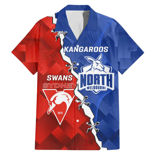 Personalised Kangaroos and Swans Family Matching Mermaid Dress and Hawaiian Shirt Dynamic Sporty Version