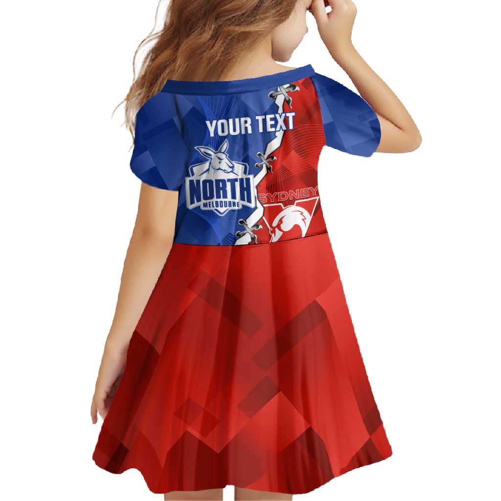 Personalised Kangaroos and Swans Family Matching Off Shoulder Maxi Dress and Hawaiian Shirt Dynamic Sporty Version