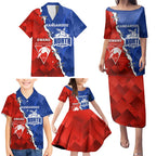 Personalised Kangaroos and Swans Family Matching Puletasi and Hawaiian Shirt Dynamic Sporty Version