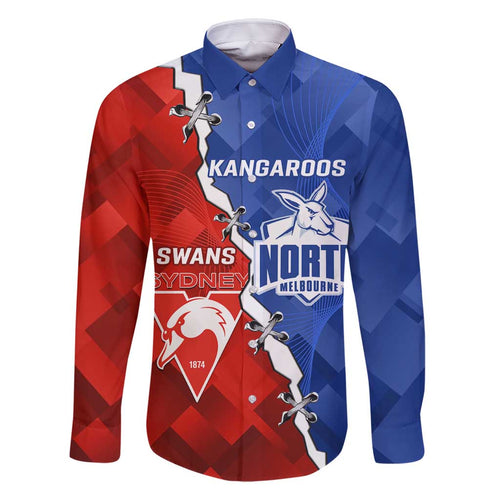 Personalised Kangaroos and Swans Family Matching Summer Maxi Dress and Hawaiian Shirt Dynamic Sporty Version