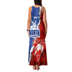 Personalised Kangaroos and Swans Family Matching Tank Maxi Dress and Hawaiian Shirt Dynamic Sporty Version