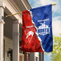 Kangaroos and Swans Garden Flag Dynamic Sporty Version