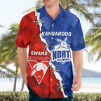 Personalised Kangaroos and Swans Hawaiian Shirt Dynamic Sporty Version
