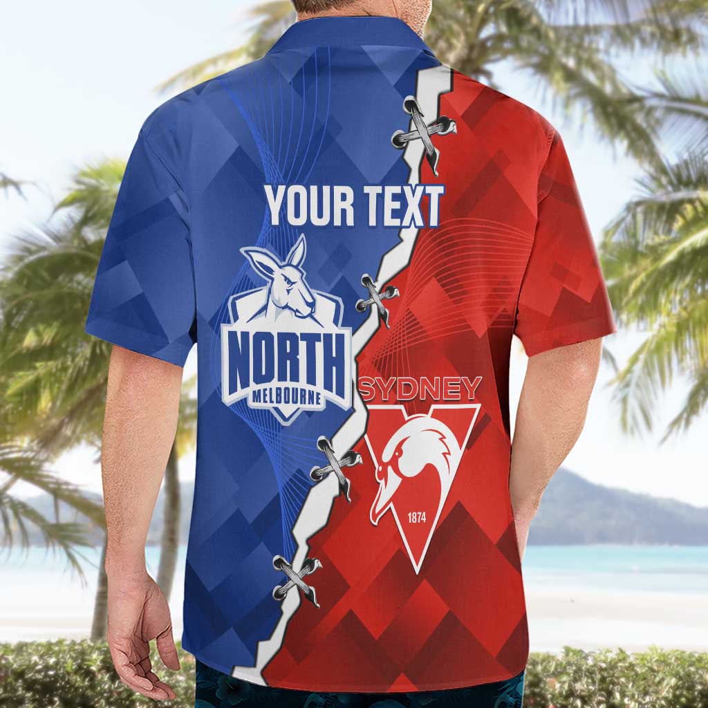 Personalised Kangaroos and Swans Hawaiian Shirt Dynamic Sporty Version