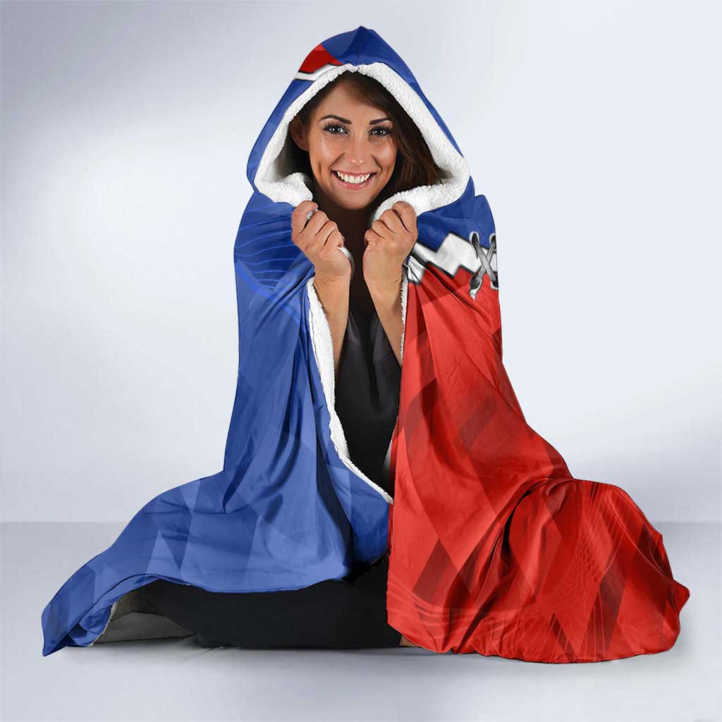 Kangaroos and Swans Hooded Blanket Dynamic Sporty Version