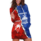 Personalised Kangaroos and Swans Hoodie Dress Dynamic Sporty Version