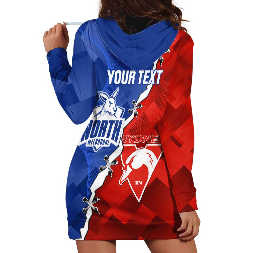 Personalised Kangaroos and Swans Hoodie Dress Dynamic Sporty Version