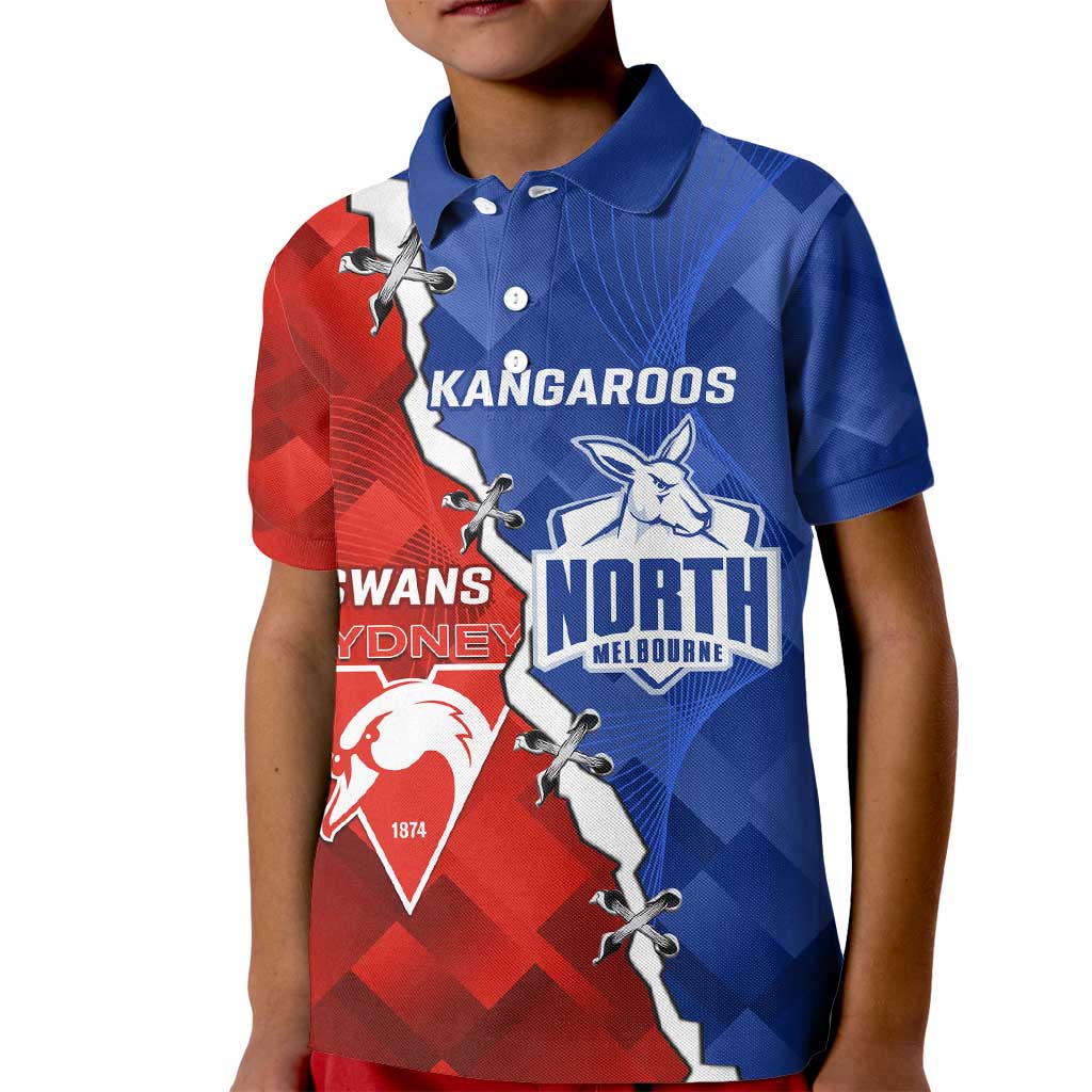 Personalised Kangaroos and Swans Kid Polo Shirt Dynamic Sporty Version
