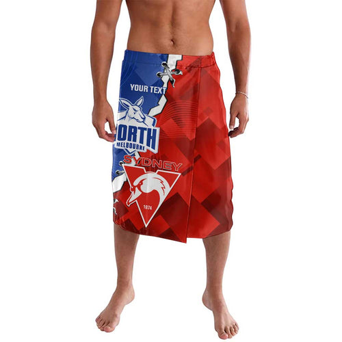 Personalised Kangaroos and Swans Lavalava Dynamic Sporty Version