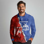 Personalised Kangaroos and Swans Long Sleeve Polo Shirt Dynamic Sporty Version