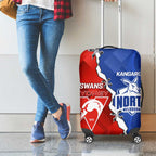 Kangaroos and Swans Luggage Cover Dynamic Sporty Version